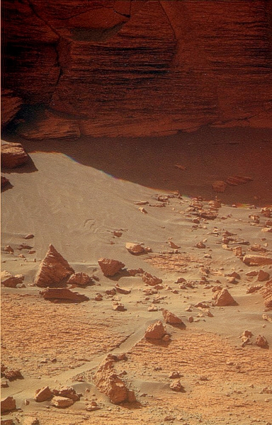 Felsbl�cke am Fu� von Cape Verde in 3D