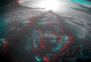 abendlicher Blick zur�ck in 3D am 12. August 2008