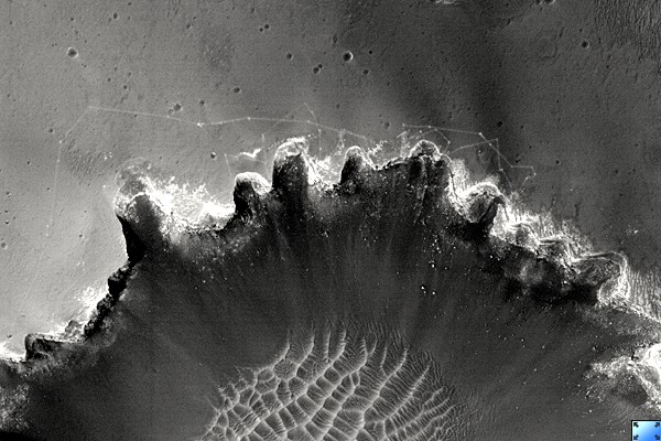 Spuren am Victoria Krater